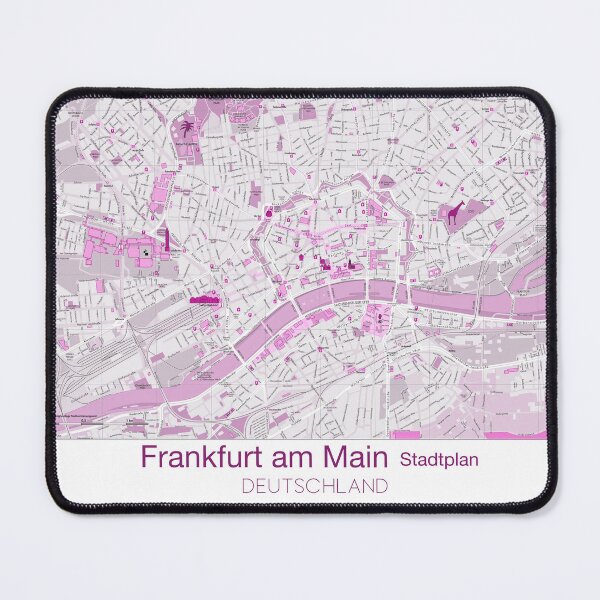 Item preview, Frankfurt City Map Pink-Art designed and sold by Carinaprint.