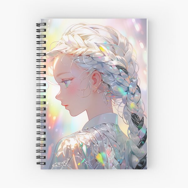 Item preview, Reflective Opalescent Glint Braids Anime Girl designed and sold by bubblegoth.