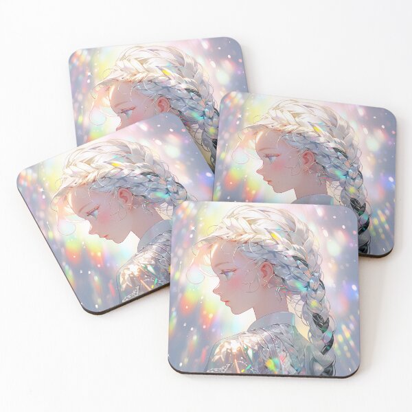 Item preview, Reflective Opalescent Glint Braids Anime Girl designed and sold by bubblegoth.