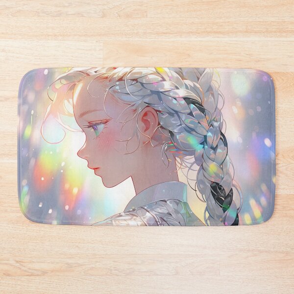 Item preview, Reflective Opalescent Glint Braids Anime Girl designed and sold by bubblegoth.