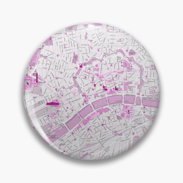 Item preview, Frankfurt City Map Pink-Art designed and sold by Carinaprint.