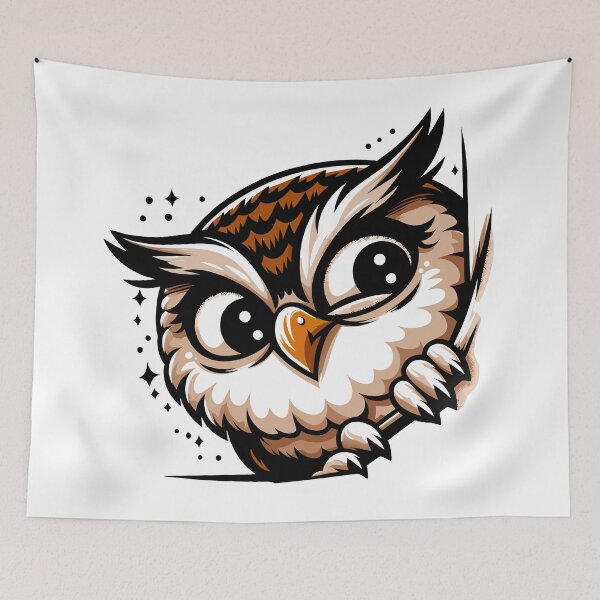 Item preview, Funny Cute Peek Owl designed and sold by Designowner.