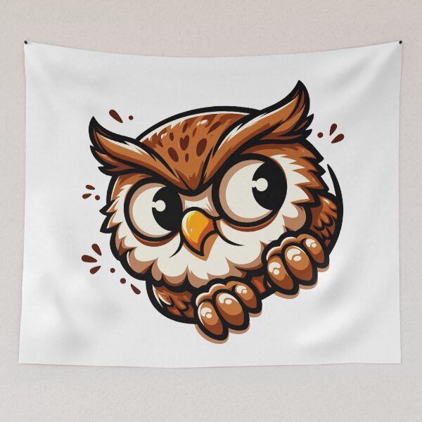 Item preview, Funny Cute Peek Owl designed and sold by Designowner.