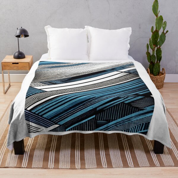 Item preview, Modern Blue White and Black Stripes Pattern Fitted FUNNY Classic T-Shirt designed and sold by Ulykit.