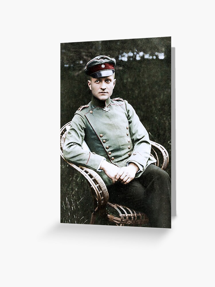 Grußkarte for Sale mit Manfred von Richthofen Der Rote Baron in