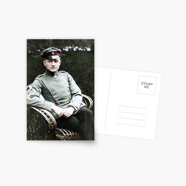 Manfred von Richthofen "The Red Baron" in Schweidnitz, 1918 Postcard