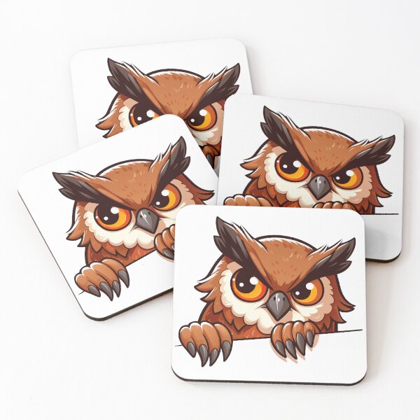 Item preview, Funny Cute Peek Owl: Curious eyes designed and sold by Designowner.