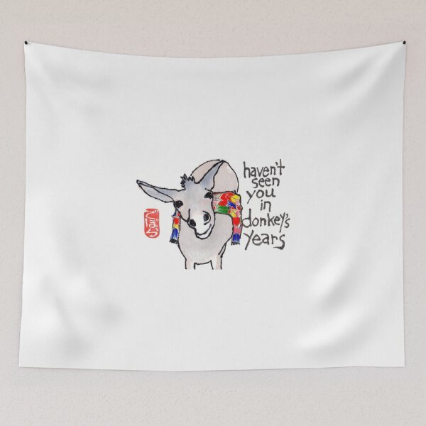Item preview, I Miss You (Donkey Years) designed and sold by dosankodebbie's etegami world.