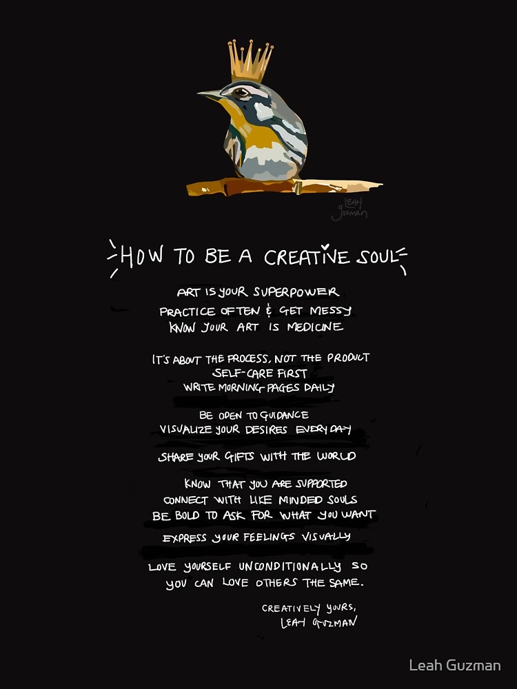 Thumbnail 3 of 3, Sticker, How to Be a Creative Soul with Bird designed and sold by lovely84.