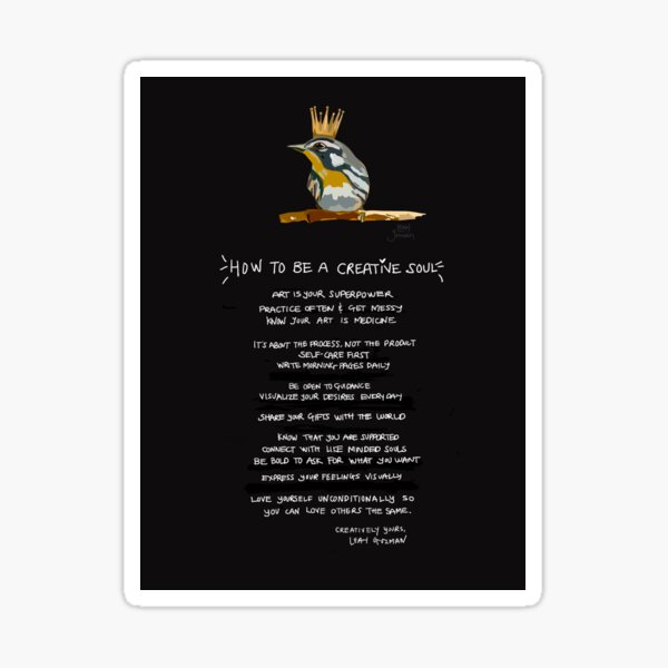 How to Be a Creative Soul with Bird Sticker