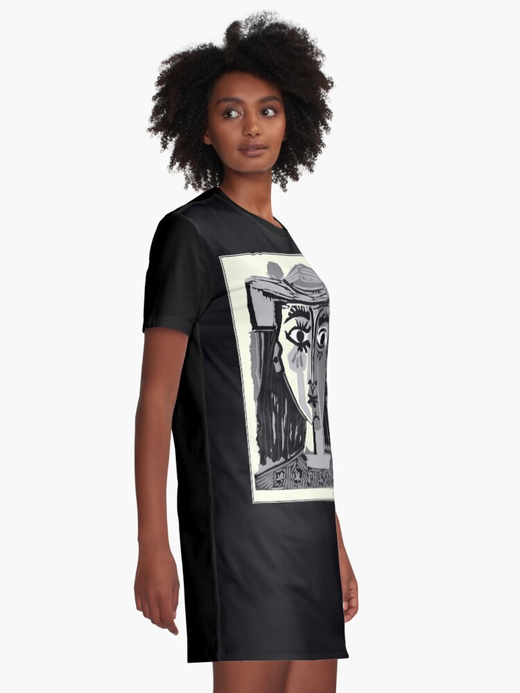 Alternate view of LADY in a TASSELED HAT : Vintage 1962 Pen and Pencil Art Print Graphic T-Shirt Dress