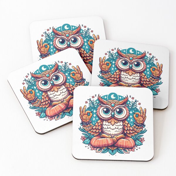 Item preview, Owl Yoga: Abstract Art designed and sold by Designowner.