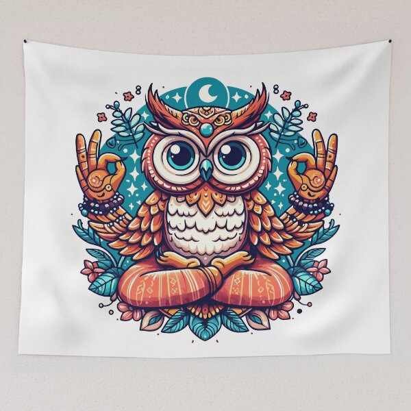Item preview, Owl Yoga: Abstract Art designed and sold by Designowner.
