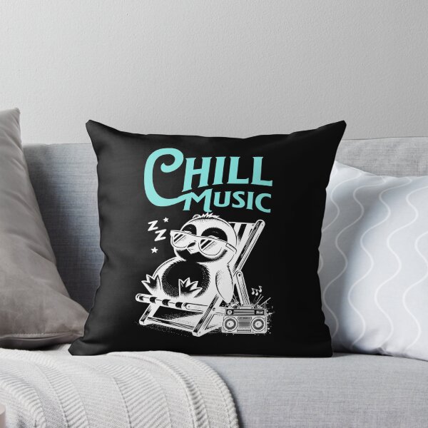 Item preview, CHILL OUT MUSIC  - Chillax Penguin (blue/white), designed and sold by Discothreadz.