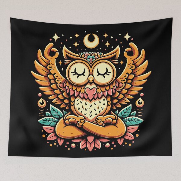 Item preview, Owl Yoga: Mystical Moonlit designed and sold by Designowner.