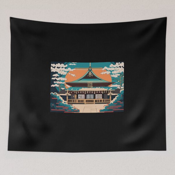 Item preview, Japanese Temple during sakura season  designed and sold by simsarahbim.