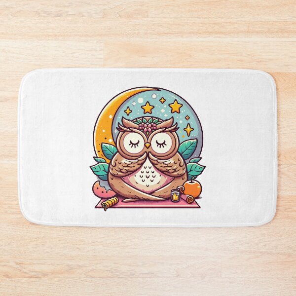 Item preview, Owl Yoga Whimsical Wildlife Art designed and sold by Designowner.
