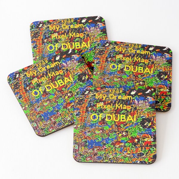 Item preview, My Dream Pixel Map of Dubai, Abstract Illustration  designed and sold by SoulArtSara.