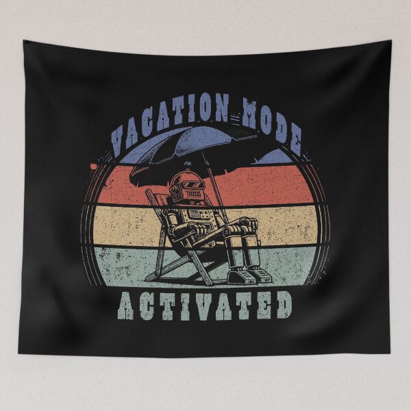Item preview, Distressed Robot Vacation Vintage designed and sold by raymondjmcd.