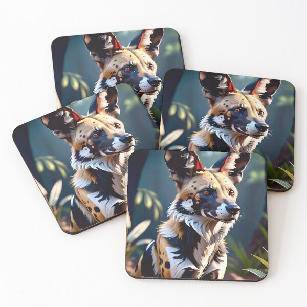 Item preview, Cute African Wild Dog In The Jungle designed and sold by TheArtOfPat.