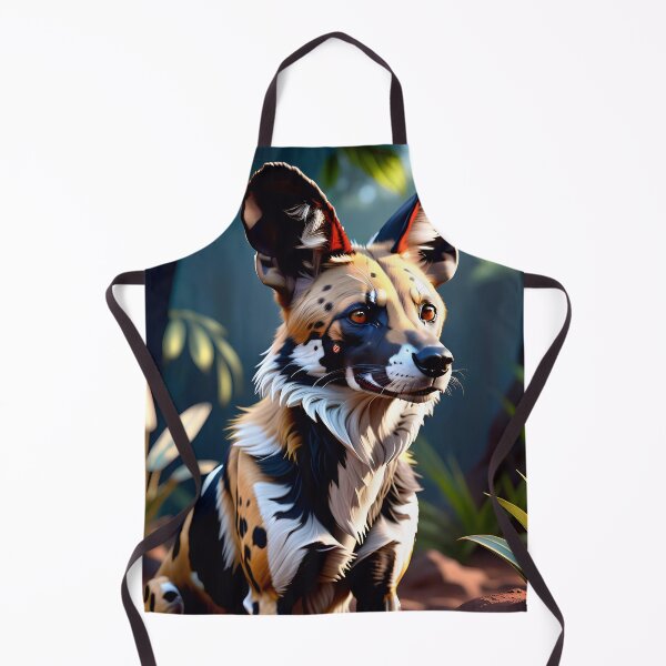 Item preview, Cute African Wild Dog In The Jungle designed and sold by TheArtOfPat.
