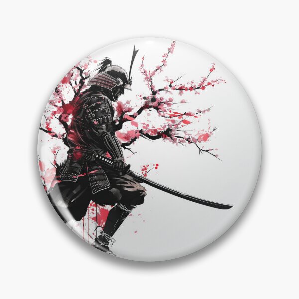 Item preview, Cherry Blossom Samurai Art - Warrior Ethos Canvas Print (PRNT ON WHITE ONLY) designed and sold by Mephisto696.