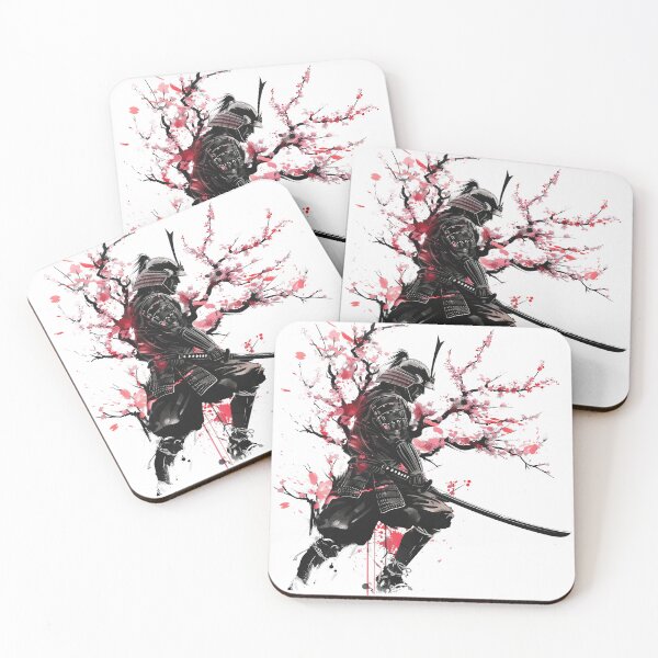 Item preview, Cherry Blossom Samurai Art - Warrior Ethos Canvas Print (PRNT ON WHITE ONLY) designed and sold by Mephisto696.