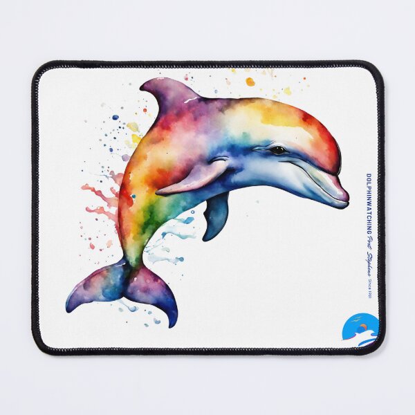 Item preview, Dolphin in Rainbow Water Colour designed and sold by MSTQCnAMAMerch.