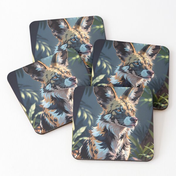 Item preview, Cute African Wild Dog In The Jungle designed and sold by TheArtOfPat.