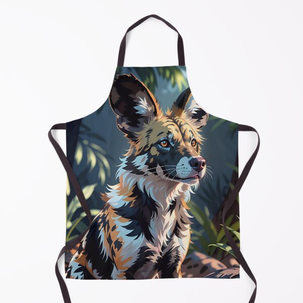 Item preview, Cute African Wild Dog In The Jungle designed and sold by TheArtOfPat.