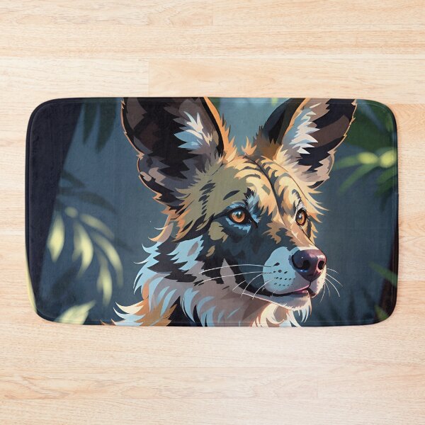 Item preview, Cute African Wild Dog In The Jungle designed and sold by TheArtOfPat.