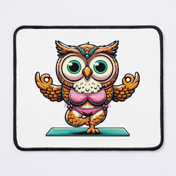 Item preview, Adorable Yoga Owl - Cute Zen Meditation Bird Illustration designed and sold by Designowner.