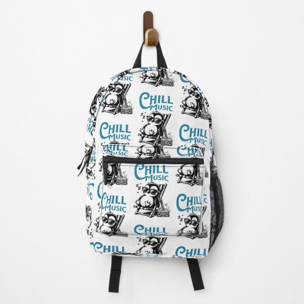 Item preview, CHILL OUT MUSIC - Chillax Penguin (blue/black) designed and sold by Discothreadz.