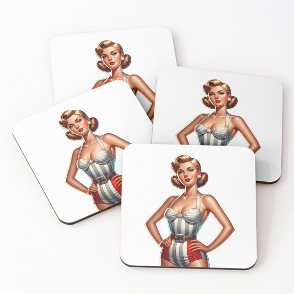 Item preview, Pin Up Girl in a Bathing Suit designed and sold by PassionforLove.