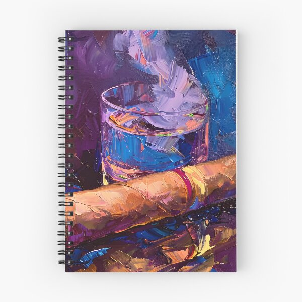 Artikelvorschau, Havana Lounge Reverie – Verwöhnende impressionistische Zigarre, ein Glas Whisky und faszinierende Abstraktion entworfen und verkauft von OlfactoART Studio.