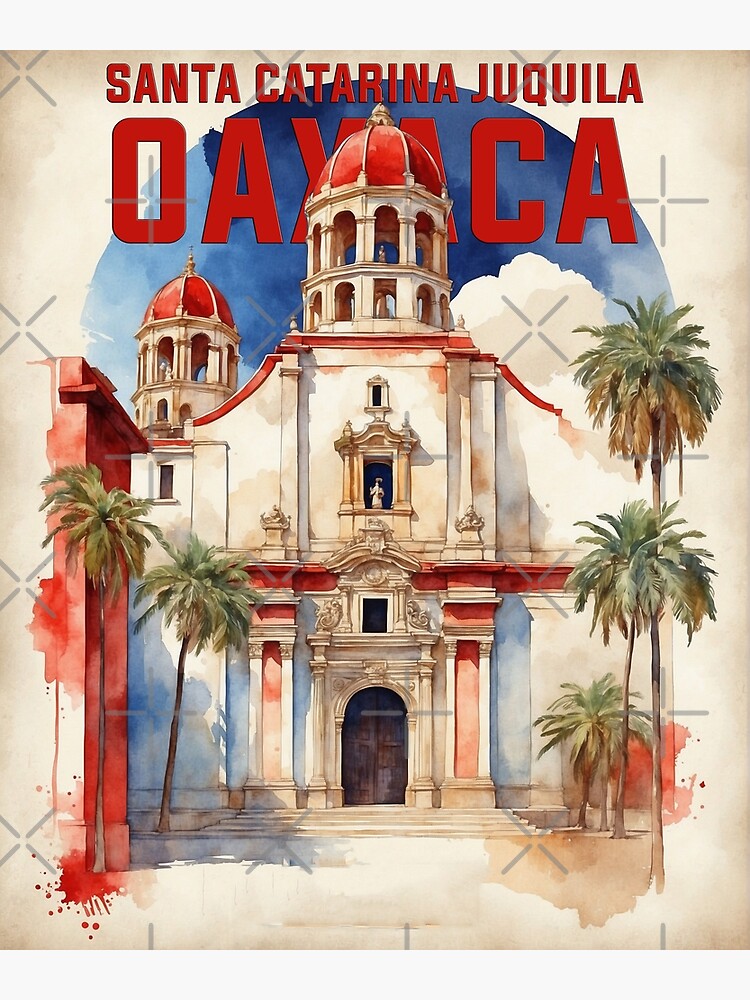 Santa Catarina Juquila Oaxaca Vintage Viajes Turismo Lámina fotográfica