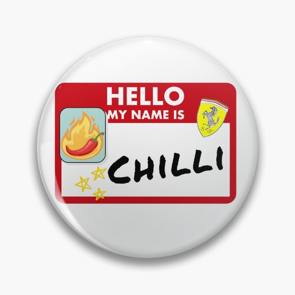 Item preview, Carlos Sainz Chilli Name Tag designed and sold by FloralFastlane.