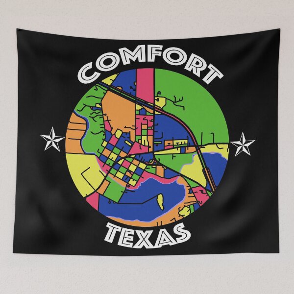 Item preview, Comfort, Texas Colorful Map designed and sold by John Mashburn.