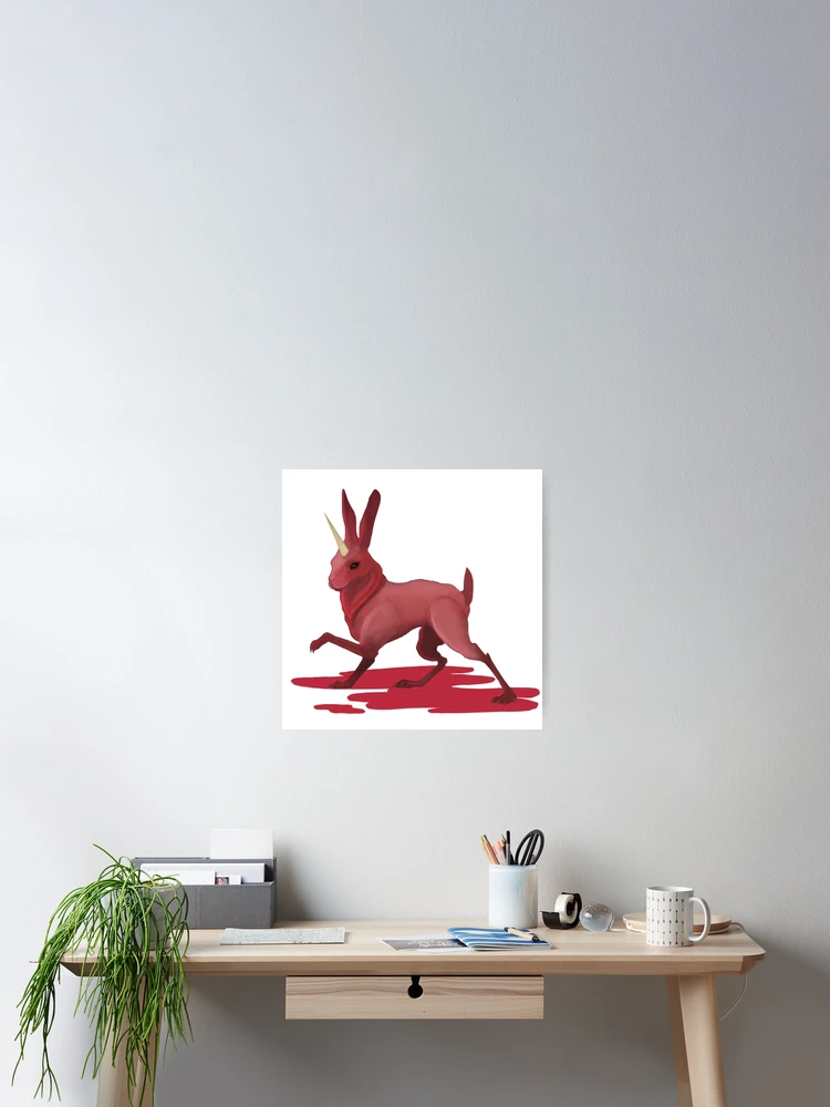 Thumbnail 2 of 3, Poster, Red Rabbit designed and sold by Ulfurking.