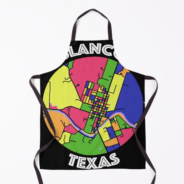 Artikelvorschau, Blanco, Texas, farbenfrohe Karte entworfen und verkauft von John Mashburn.