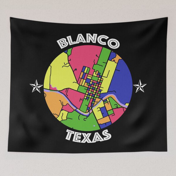 Item preview, Blanco, Texas Colorful Map designed and sold by John Mashburn.