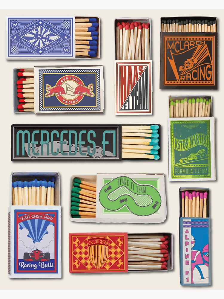 F1 Matchboxes Poster  | Photographic Print