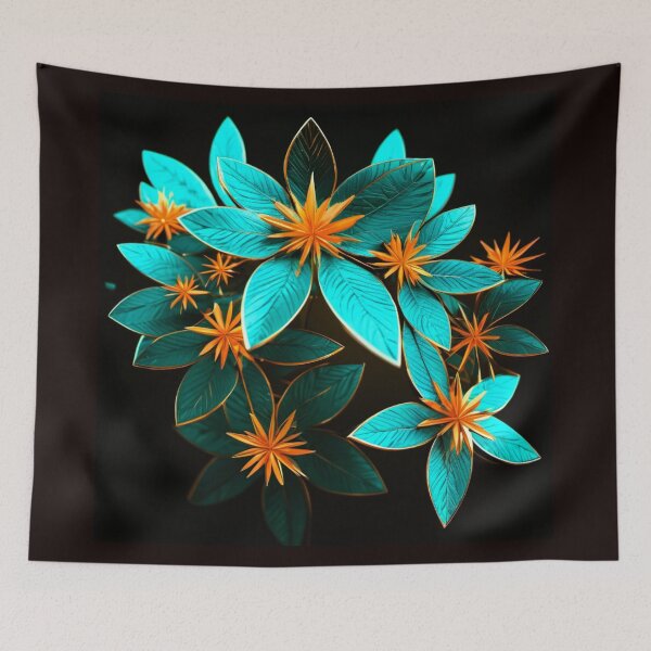 Item preview, star flowers edged with gold designed and sold by janjacbu.