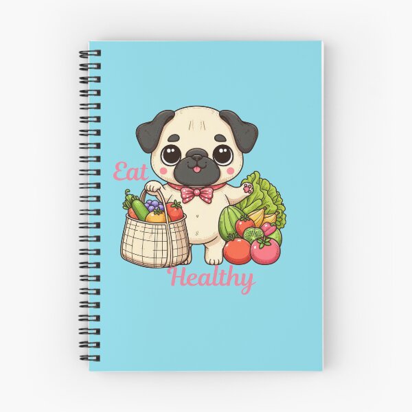 Item preview, Pug Dog Fruit and Vegetables Eat Healthy Sticker designed and sold by AlienOccupation.