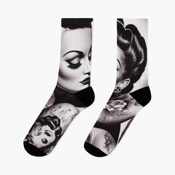 Item preview, Retro Hot Tattoo Girls designed and sold by PulpVintage.