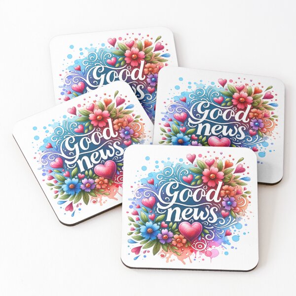 Item preview, Good News with Flowers and Hearts designed and sold by PassionforLove.