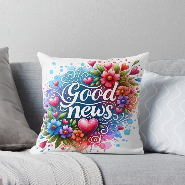 Item preview, Good News with Flowers and Hearts designed and sold by PassionforLove.