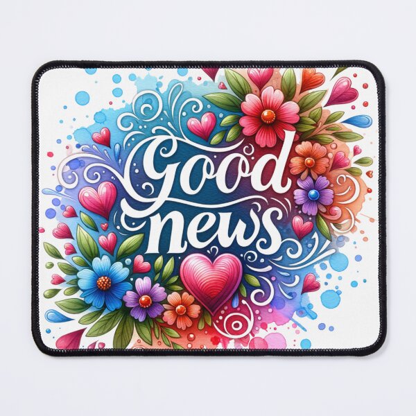 Item preview, Good News with Flowers and Hearts designed and sold by PassionforLove.