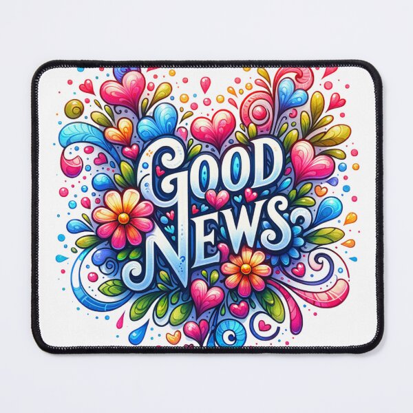 Item preview, Good News with Flowers and Hearts designed and sold by PassionforLove.