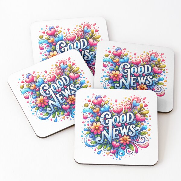 Item preview, Good News with Flowers and Hearts designed and sold by PassionforLove.
